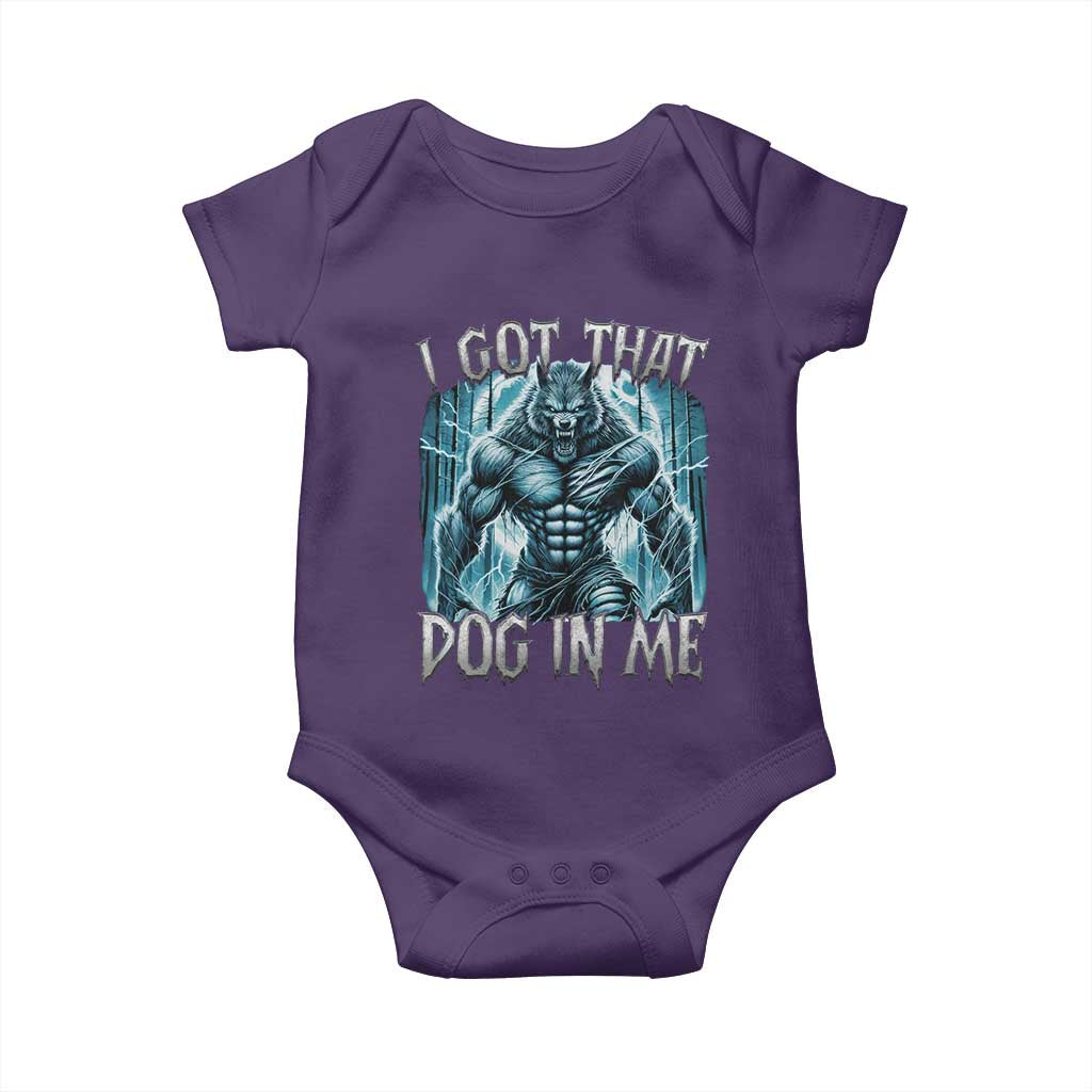 I Got That Dog In Me Wolf Alpha Baby Onesie TS10 Purple Print Your Wear