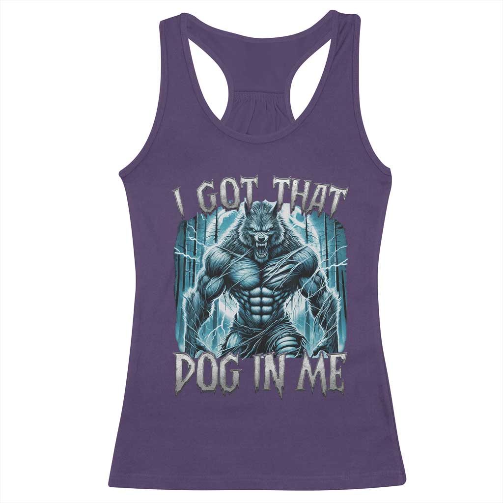 I Got That Dog In Me Wolf Alpha Racerback Tank Top TS10 Purple Print Your Wear
