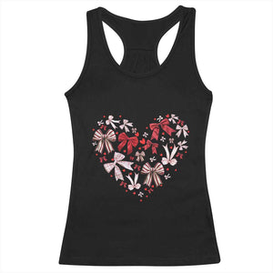 Coquette Valentine's Day Heart Bow Racerback Tank Top TS10 Black Print Your Wear