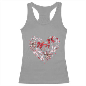 Coquette Valentine's Day Heart Bow Racerback Tank Top TS10 Sport Gray Print Your Wear