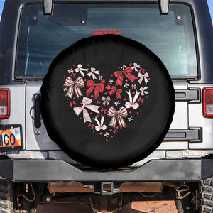 Coquette Valentine's Day Heart Bow Spare Tire Cover TS10 No hole Black Print Your Wear