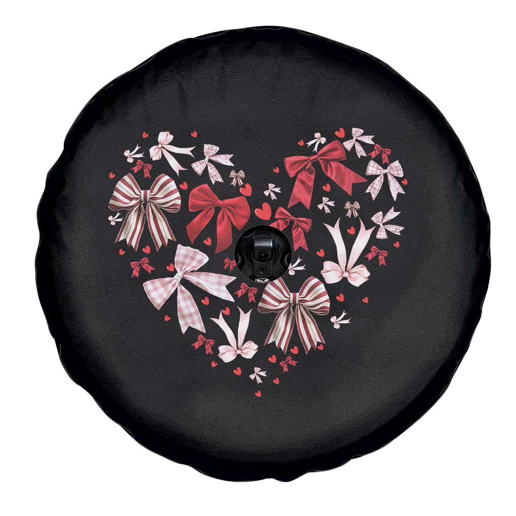 Coquette Valentine's Day Heart Bow Spare Tire Cover TS10 Print Your Wear