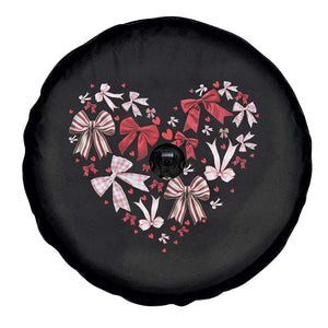 Coquette Valentine's Day Heart Bow Spare Tire Cover TS10 Print Your Wear