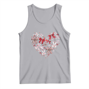 Coquette Valentine's Day Heart Bow Tank Top TS10 Athletic Heather Print Your Wear