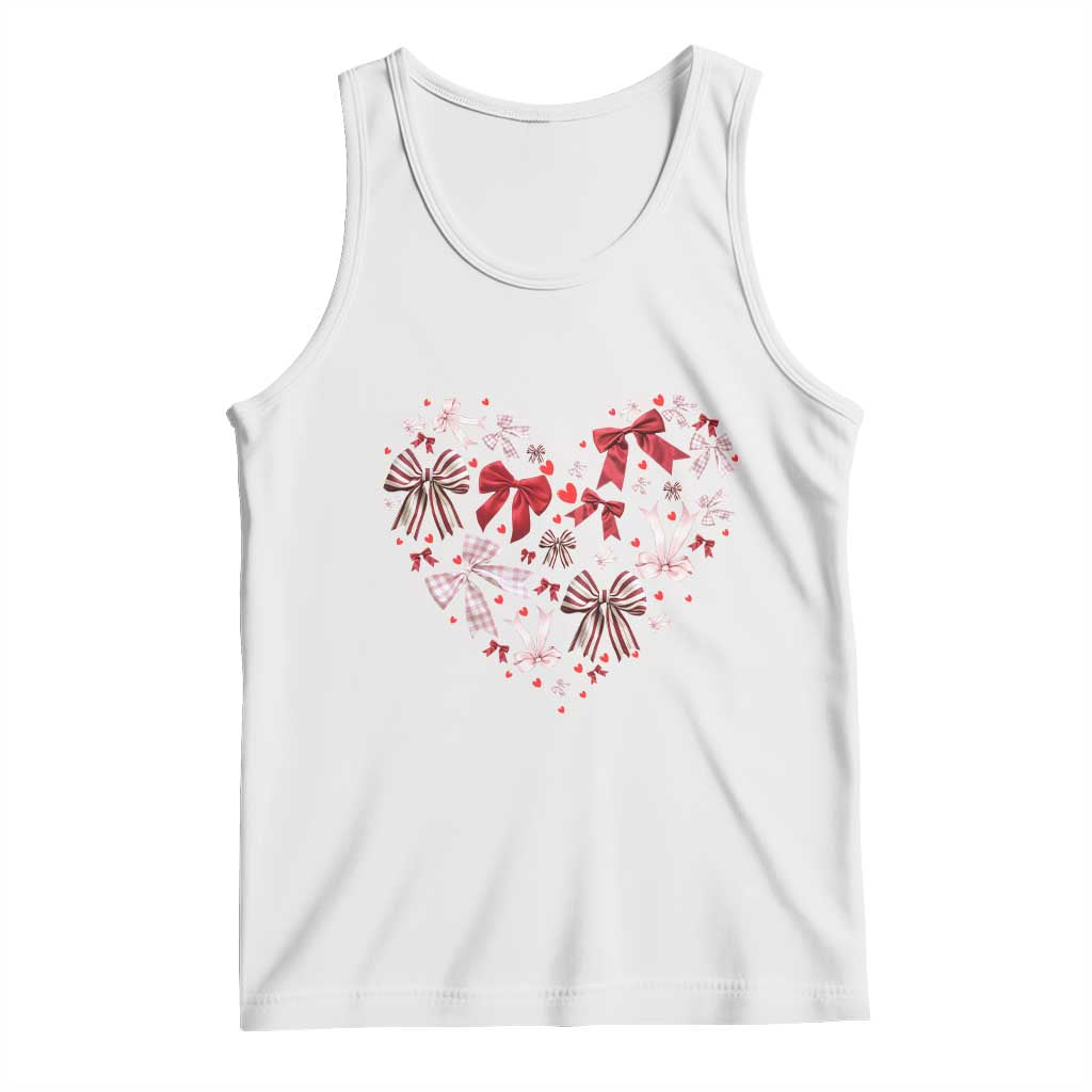 Coquette Valentine's Day Heart Bow Tank Top TS10 White Print Your Wear