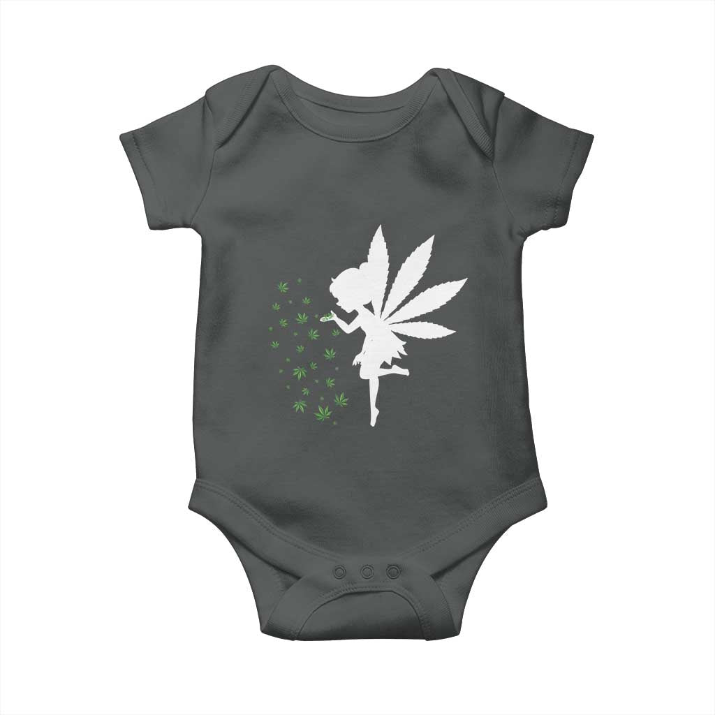 Marijuana Baby Onesie Weed Fairy Fantasy Leaf Stoner Pot Smoker Cannabis TS10 Dark Heather Print Your Wear