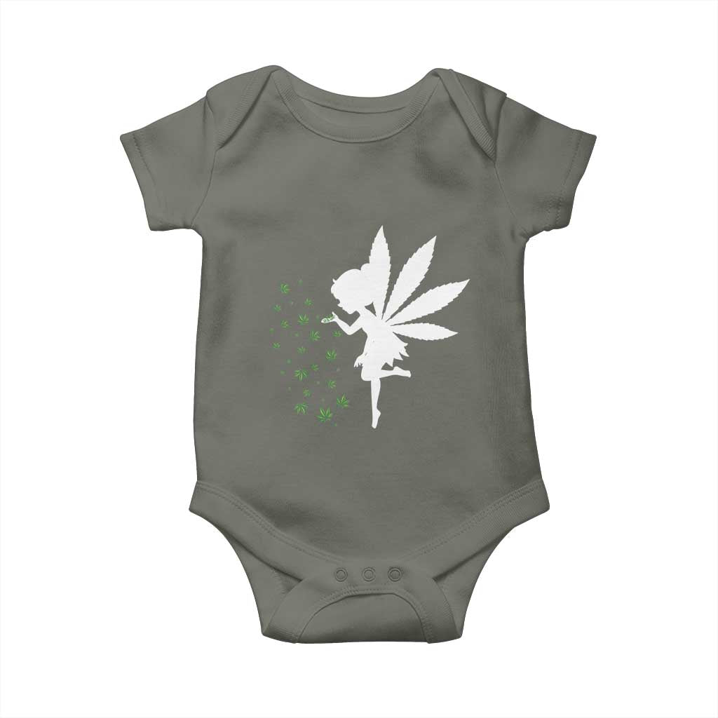 Marijuana Baby Onesie Weed Fairy Fantasy Leaf Stoner Pot Smoker Cannabis TS10 Military Green Print Your Wear