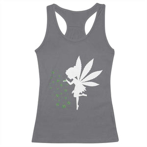 Marijuana Racerback Tank Top Weed Fairy Fantasy Leaf Stoner Pot Smoker Cannabis TS10 Charcoal Print Your Wear