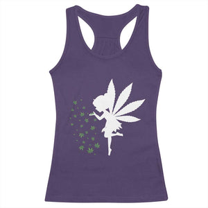 Marijuana Racerback Tank Top Weed Fairy Fantasy Leaf Stoner Pot Smoker Cannabis TS10 Purple Print Your Wear