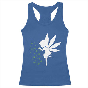 Marijuana Racerback Tank Top Weed Fairy Fantasy Leaf Stoner Pot Smoker Cannabis TS10 Royal Blue Print Your Wear