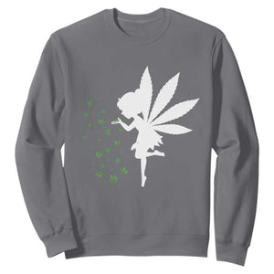 Marijuana Sweatshirt Weed Fairy Fantasy Leaf Stoner Pot Smoker Cannabis TS10 Charcoal Print Your Wear