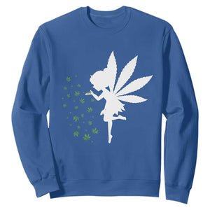 Marijuana Sweatshirt Weed Fairy Fantasy Leaf Stoner Pot Smoker Cannabis TS10 Royal Blue Print Your Wear