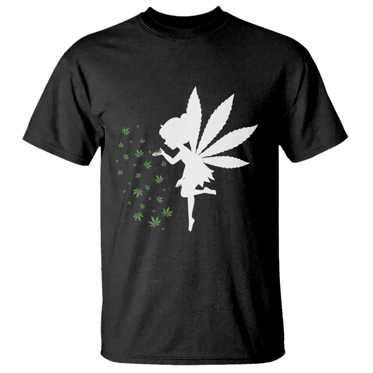 Marijuana T Shirt Weed Fairy Fantasy Leaf Stoner Pot Smoker Cannabis TS10 Black Print Your Wear