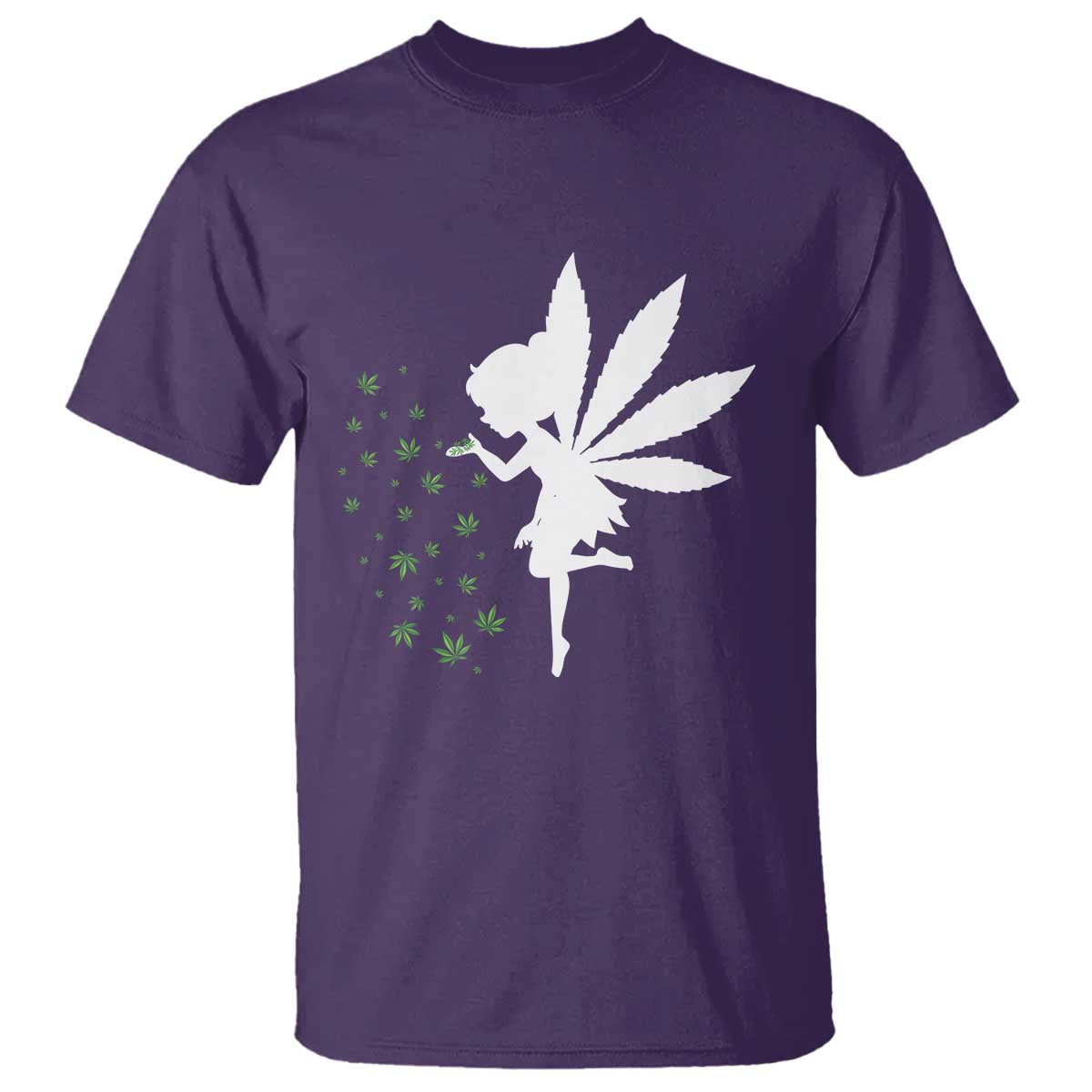 Marijuana T Shirt Weed Fairy Fantasy Leaf Stoner Pot Smoker Cannabis TS10 Purple Print Your Wear
