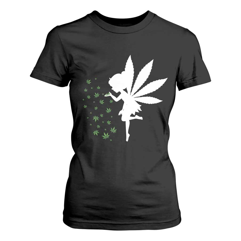 Marijuana T Shirt For Women Weed Fairy Fantasy Leaf Stoner Pot Smoker Cannabis TS10 Black Print Your Wear