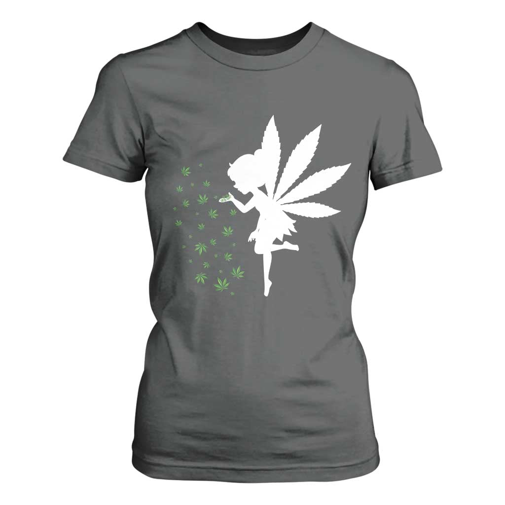 Marijuana T Shirt For Women Weed Fairy Fantasy Leaf Stoner Pot Smoker Cannabis TS10 Dark Heather Print Your Wear