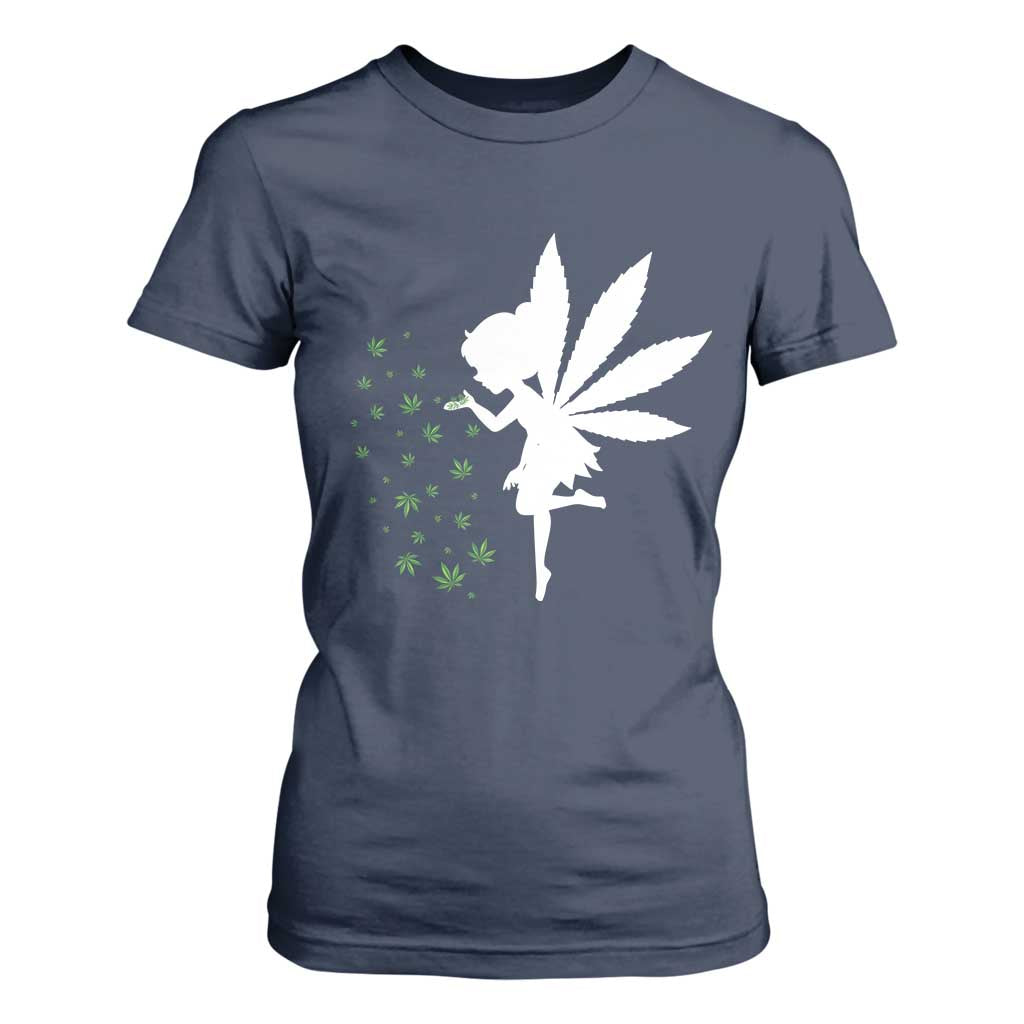 Marijuana T Shirt For Women Weed Fairy Fantasy Leaf Stoner Pot Smoker Cannabis TS10 Navy Print Your Wear