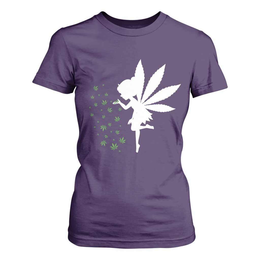 Marijuana T Shirt For Women Weed Fairy Fantasy Leaf Stoner Pot Smoker Cannabis TS10 Purple Print Your Wear