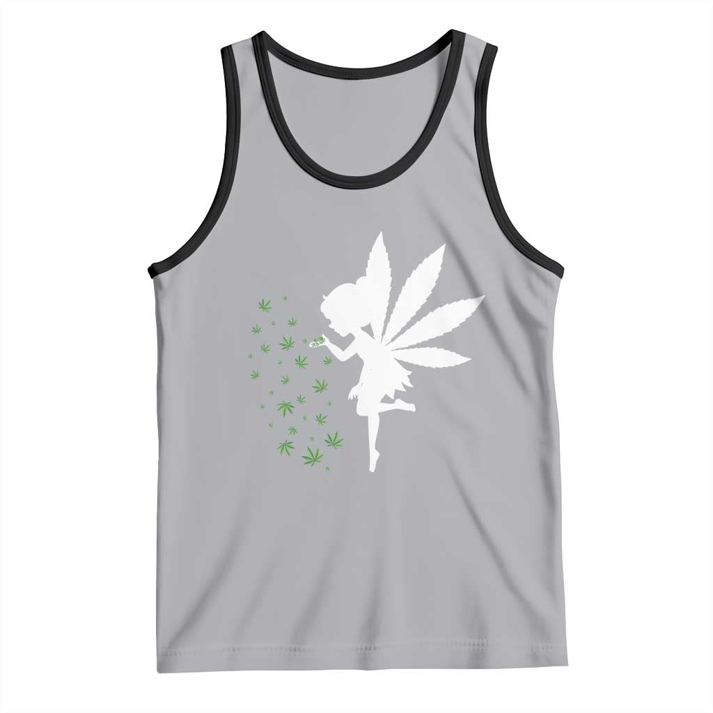 Marijuana Tank Top Weed Fairy Fantasy Leaf Stoner Pot Smoker Cannabis TS10 Athletic Heather Black Print Your Wear