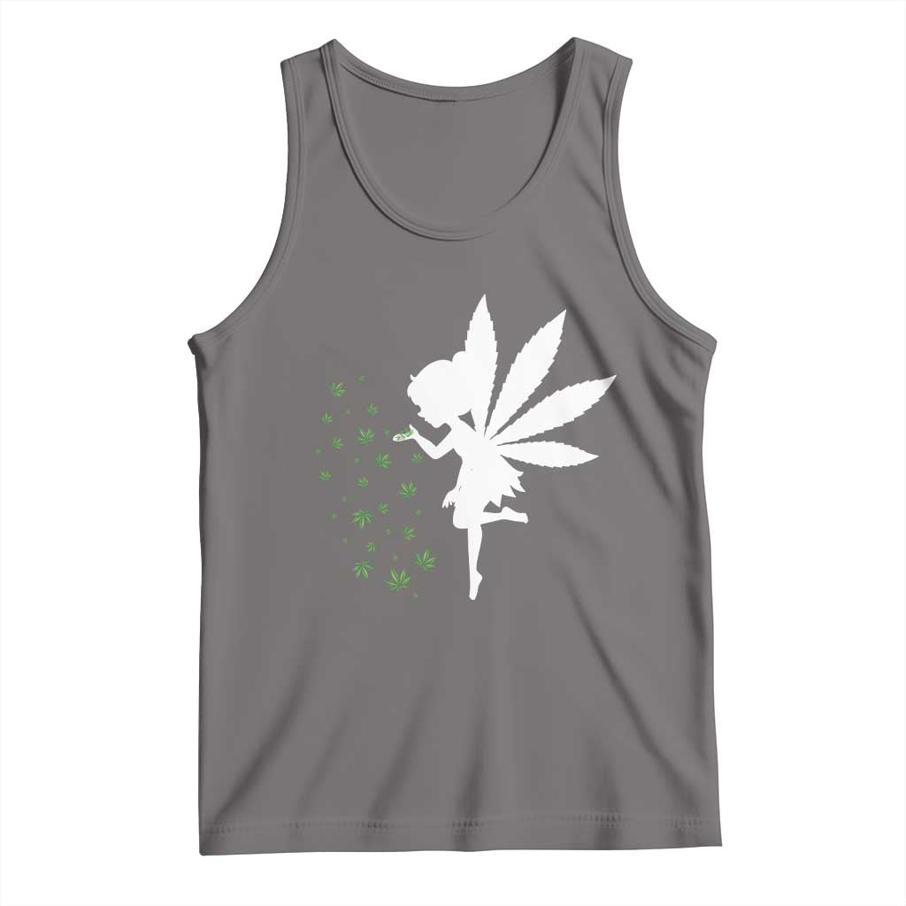 Marijuana Tank Top Weed Fairy Fantasy Leaf Stoner Pot Smoker Cannabis TS10 Deep Heather Print Your Wear