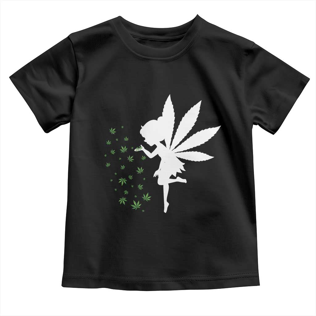 Marijuana Toddler T Shirt Weed Fairy Fantasy Leaf Stoner Pot Smoker Cannabis TS10 Black Print Your Wear