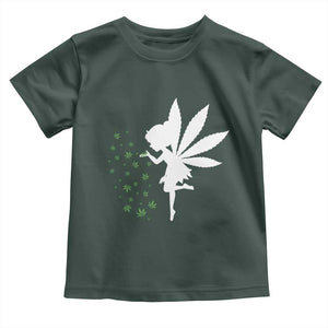 Marijuana Toddler T Shirt Weed Fairy Fantasy Leaf Stoner Pot Smoker Cannabis TS10 Dark Forest Green Print Your Wear