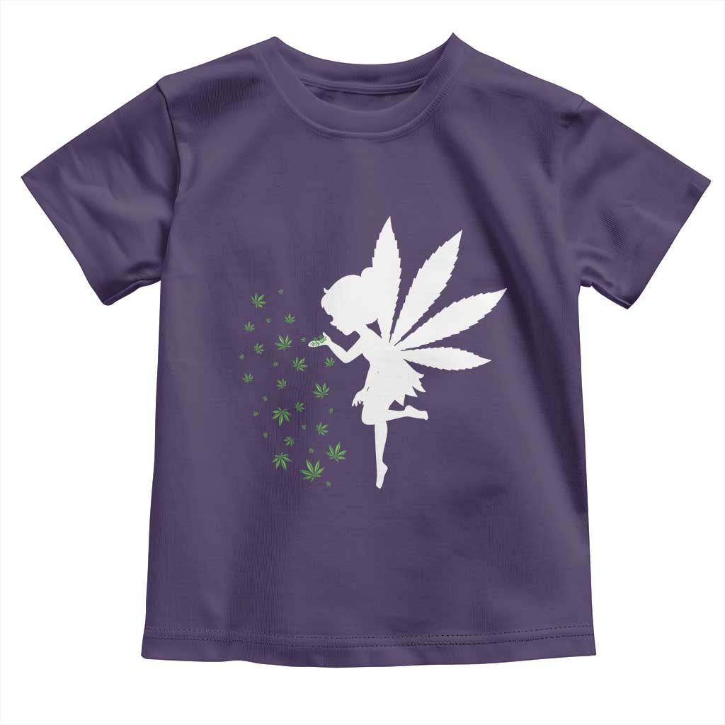Marijuana Toddler T Shirt Weed Fairy Fantasy Leaf Stoner Pot Smoker Cannabis TS10 Purple Print Your Wear