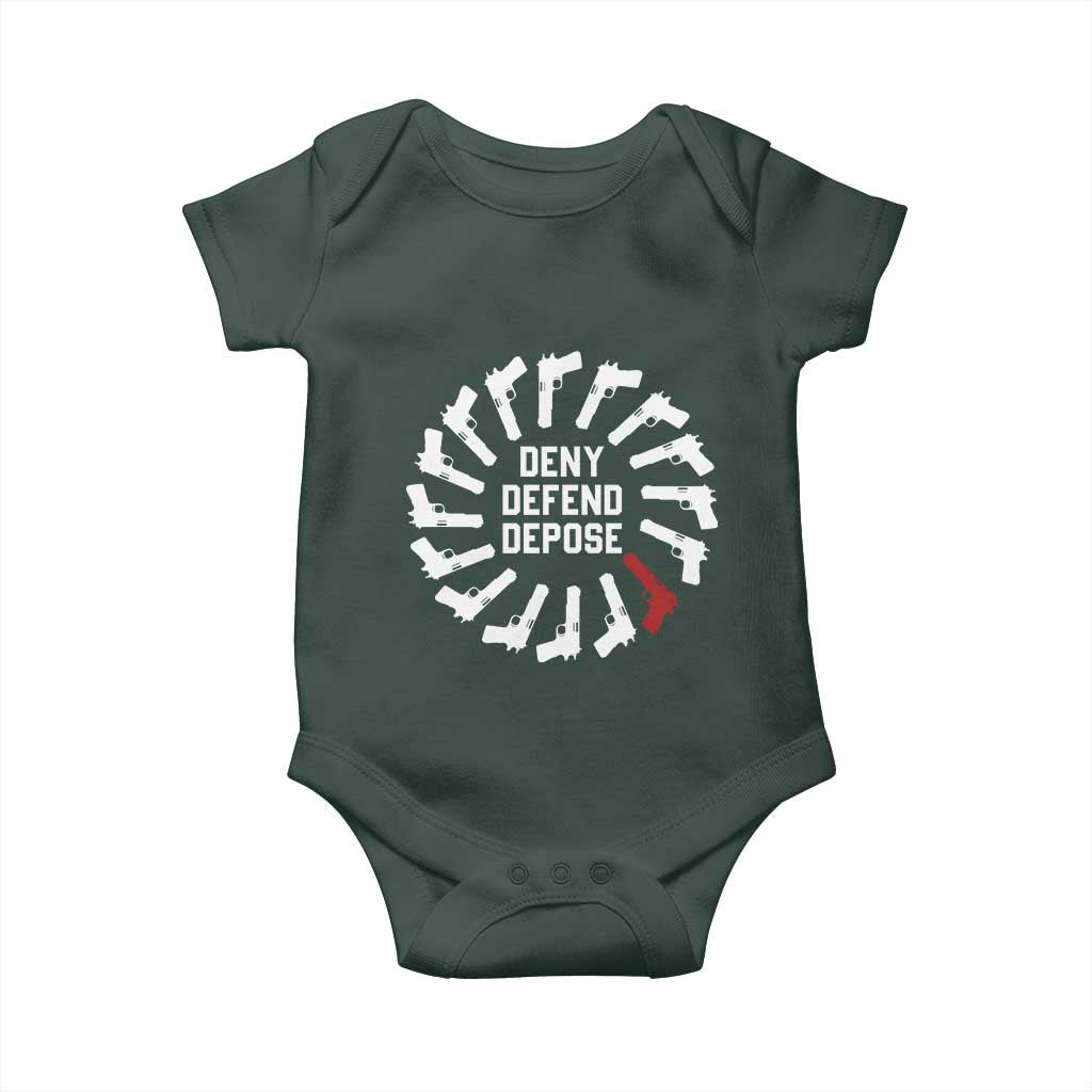 Deny Defend Depose Baby Onesie Meme Capitalism Revolution Morale Gun Lover TS10 Print Your Wear