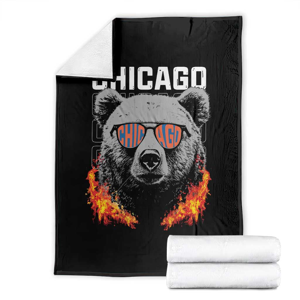 Bears Mascot Throw Blanket Vintage Retro Chicago TS10 Black Print Your Wear
