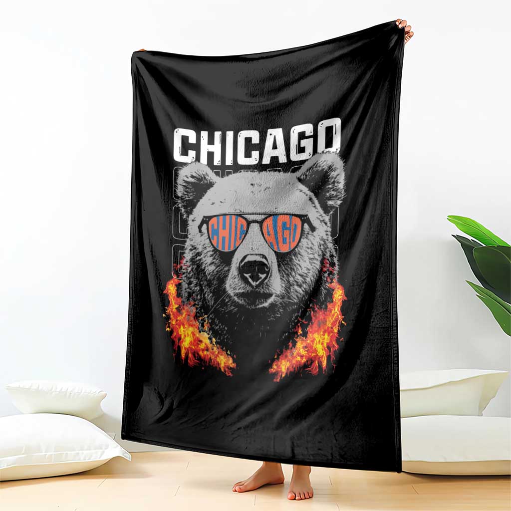 Bears Mascot Throw Blanket Vintage Retro Chicago TS10 Print Your Wear