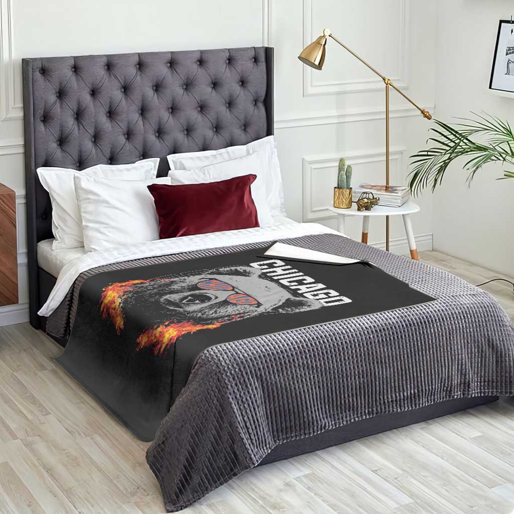 Bears Mascot Throw Blanket Vintage Retro Chicago TS10 Print Your Wear