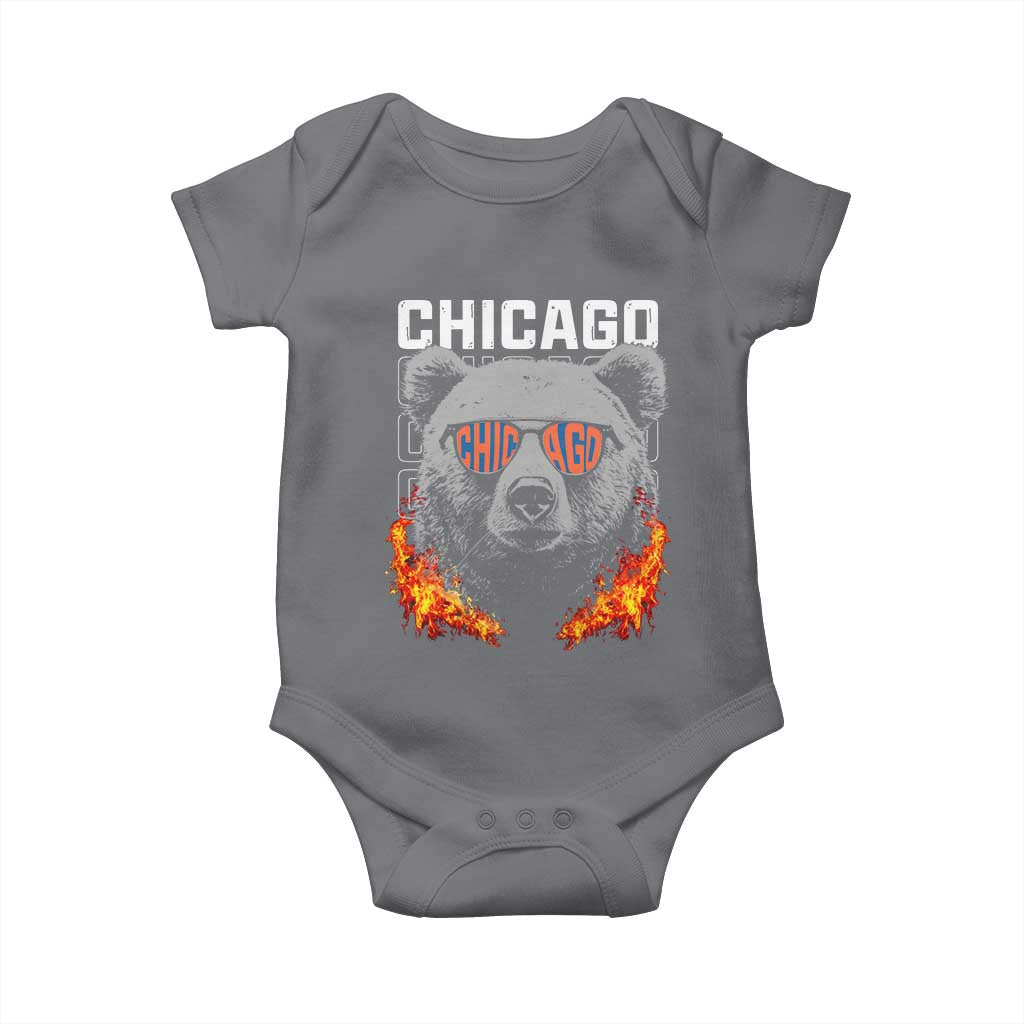 Bears Mascot Baby Onesie Vintage Retro Chicago TS10 Charcoal Print Your Wear