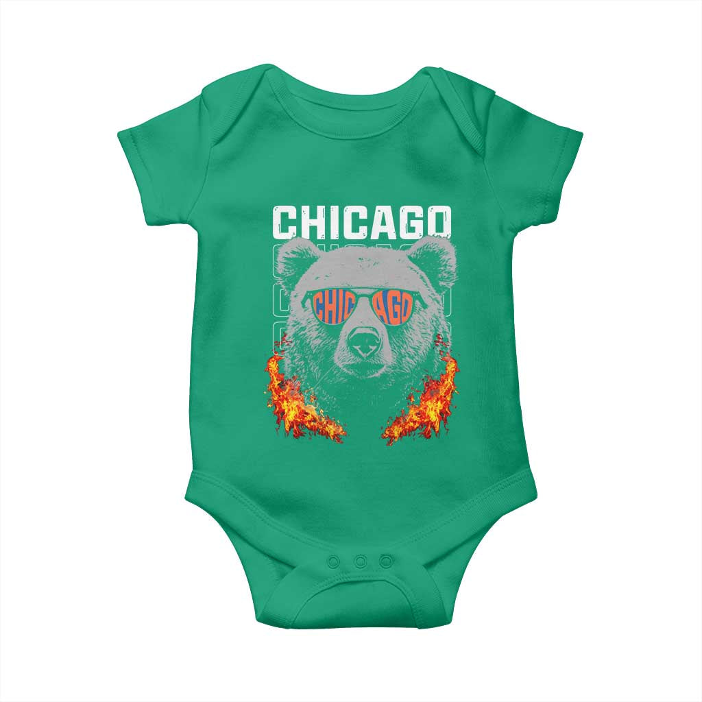 Bears Mascot Baby Onesie Vintage Retro Chicago TS10 Irish Green Print Your Wear