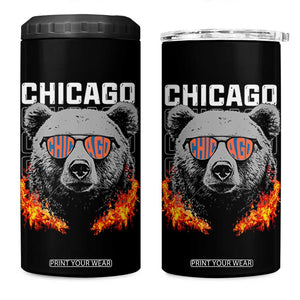 Bears Mascot 4 in 1 Can Cooler Tumbler Vintage Retro Chicago TS10 One Size: 16 oz Black Print Your Wear