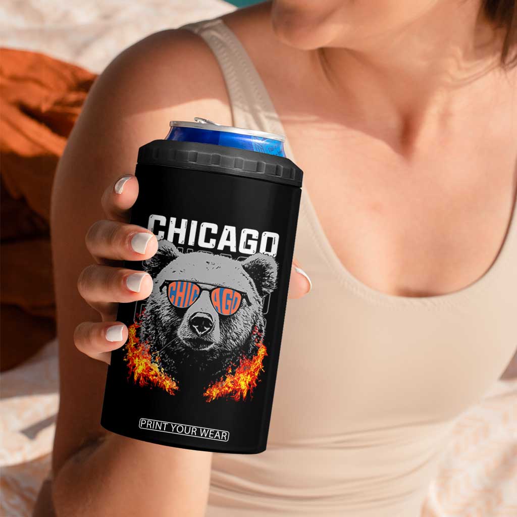Bears Mascot 4 in 1 Can Cooler Tumbler Vintage Retro Chicago TS10 Print Your Wear