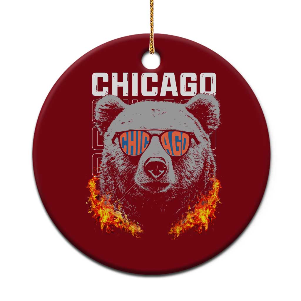 Bears Mascot Ceramic Ornament Vintage Retro Chicago TS10 1pc Red Print Your Wear