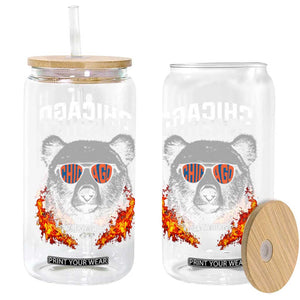 Bears Mascot Glass Can Vintage Retro Chicago TS10 Print Your Wear