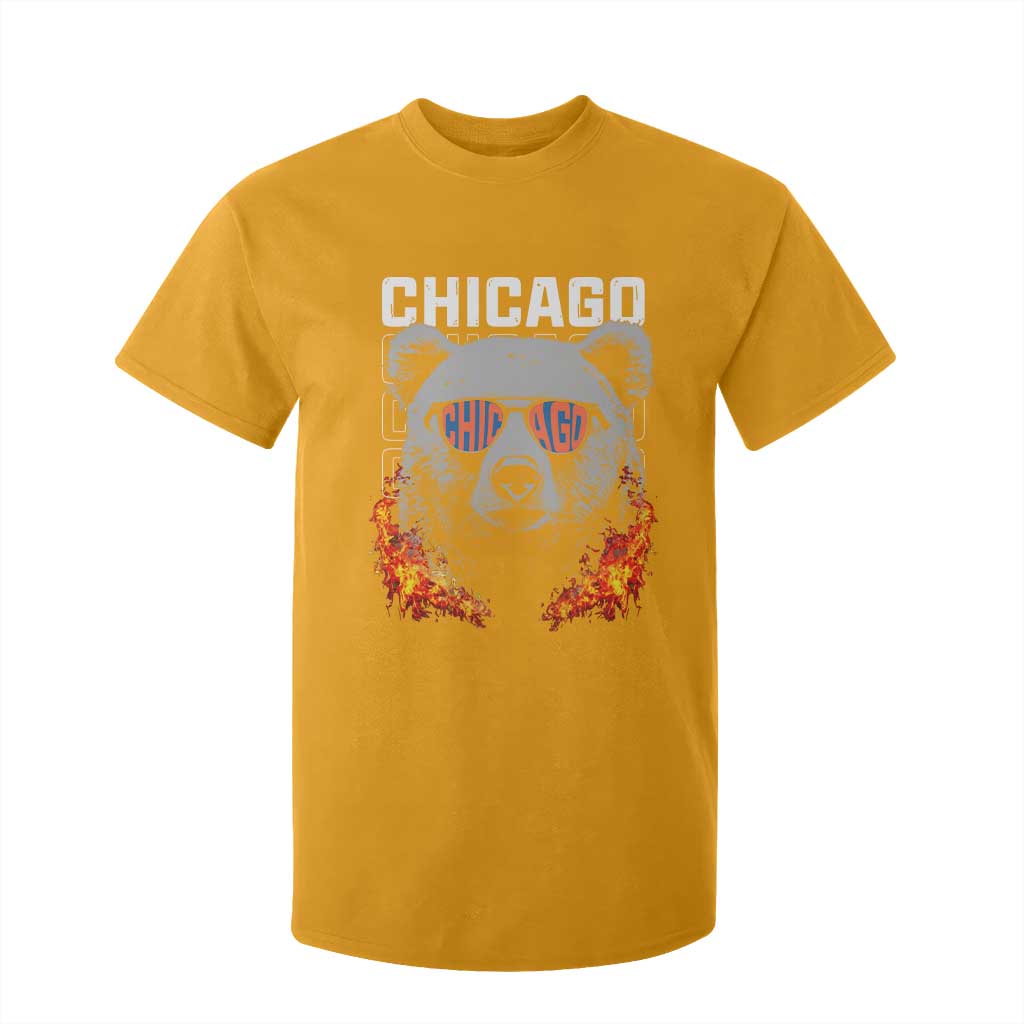 Bears Mascot T Shirt For Kid Vintage Retro Chicago TS10 Gold Print Your Wear
