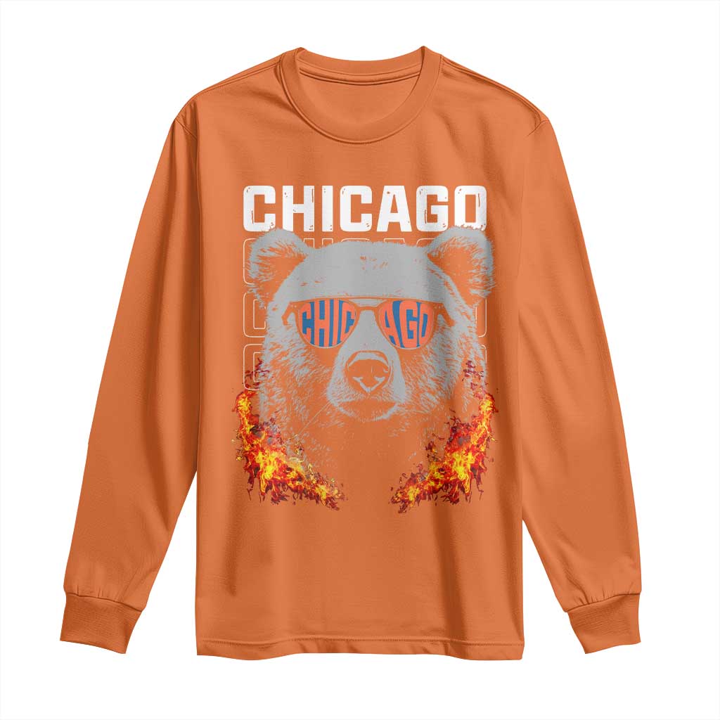 Bears Mascot Long Sleeve Shirt Vintage Retro Chicago TS10 Orange Print Your Wear
