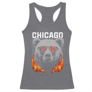 Bears Mascot Racerback Tank Top Vintage Retro Chicago TS10 Charcoal Print Your Wear