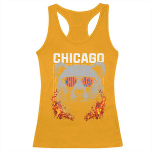 Bears Mascot Racerback Tank Top Vintage Retro Chicago TS10 Gold Print Your Wear