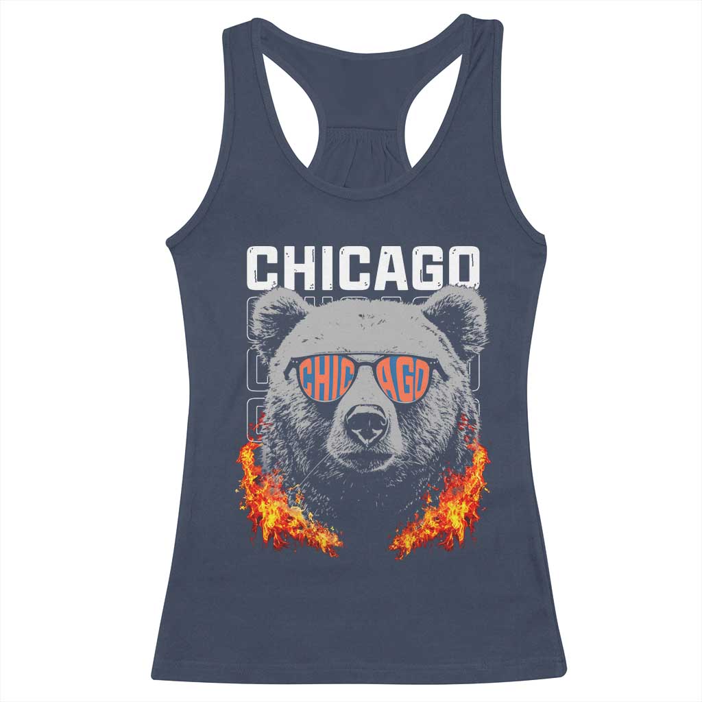 Bears Mascot Racerback Tank Top Vintage Retro Chicago TS10 Navy Print Your Wear