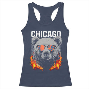 Bears Mascot Racerback Tank Top Vintage Retro Chicago TS10 Navy Print Your Wear