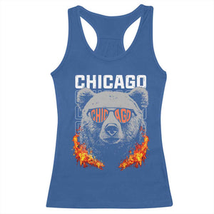 Bears Mascot Racerback Tank Top Vintage Retro Chicago TS10 Royal Blue Print Your Wear