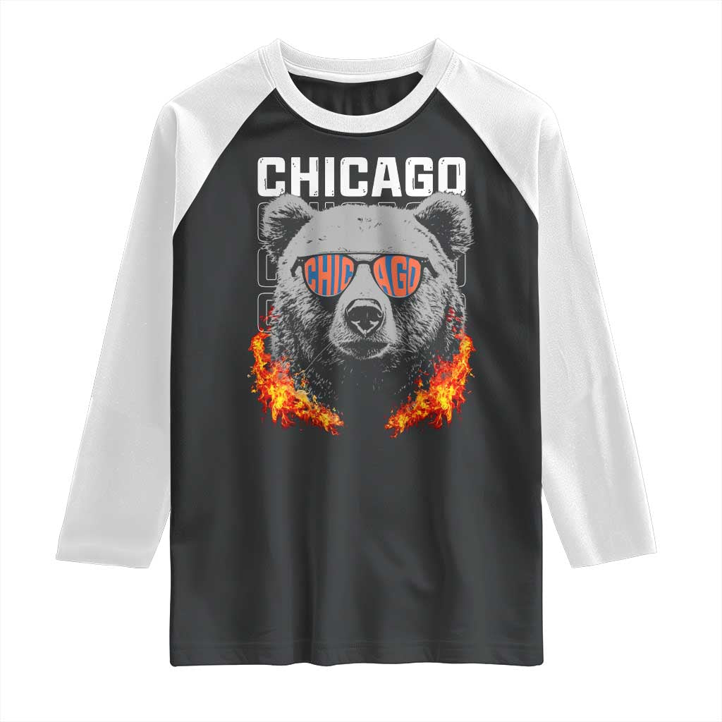 Bears Mascot Raglan Shirt Vintage Retro Chicago TS10 Black White Print Your Wear