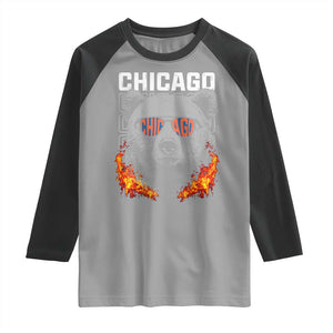 Bears Mascot Raglan Shirt Vintage Retro Chicago TS10 Sport Gray Black Print Your Wear