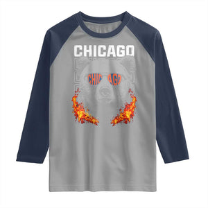 Bears Mascot Raglan Shirt Vintage Retro Chicago TS10 Sport Gray Navy Print Your Wear