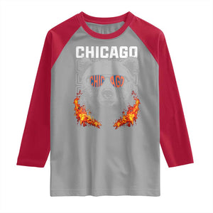 Bears Mascot Raglan Shirt Vintage Retro Chicago TS10 Sport Gray Red Print Your Wear