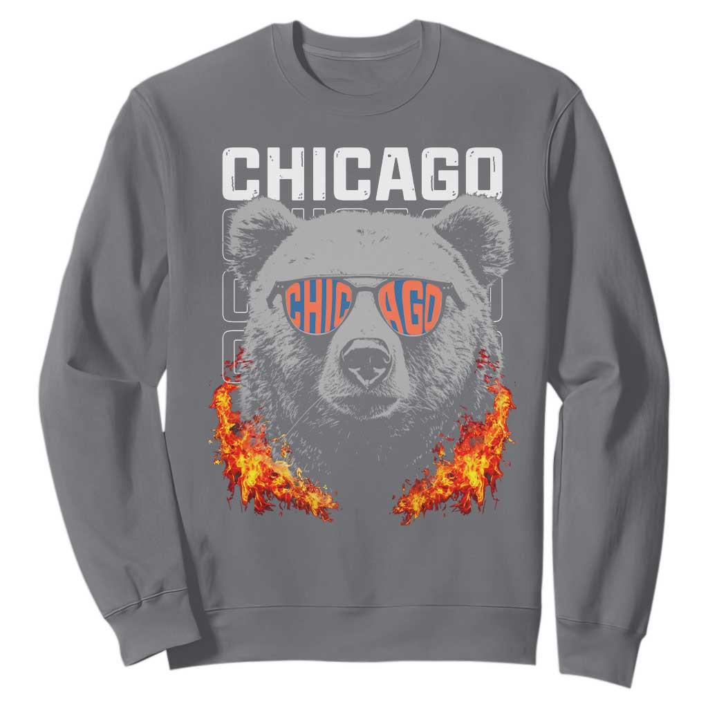 Bears Mascot Sweatshirt Vintage Retro Chicago TS10 Charcoal Print Your Wear