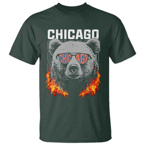 Bears Mascot T Shirt Vintage Retro Chicago TS10 Dark Forest Green Print Your Wear
